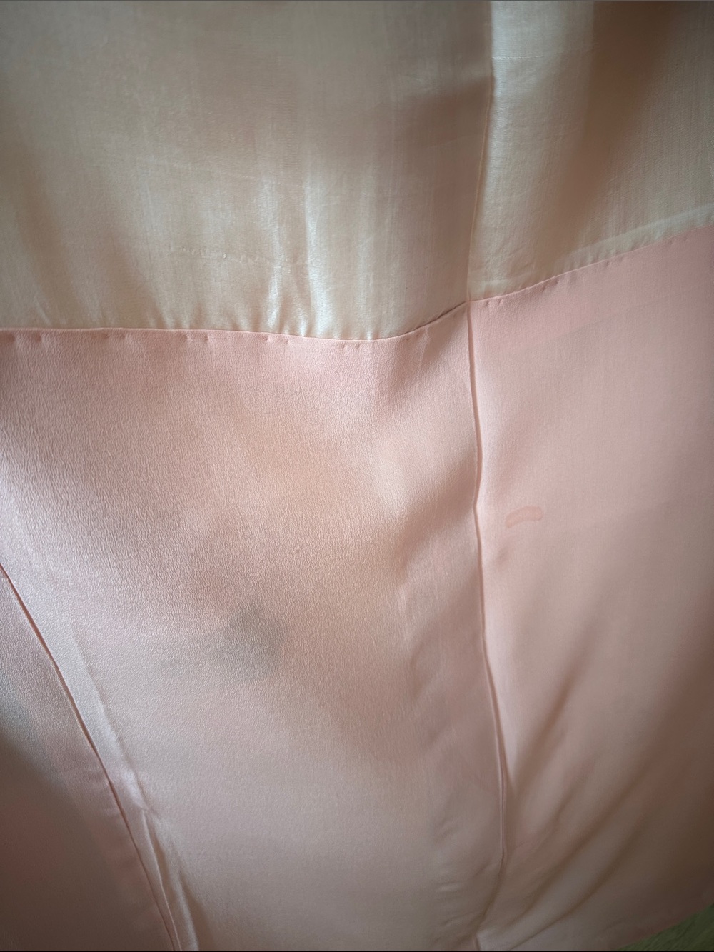 Vintage 50s Silk Embroidered Kimono Robe - Blush Pink With Cherry Blossoms (OS) - Picture 15 of 16